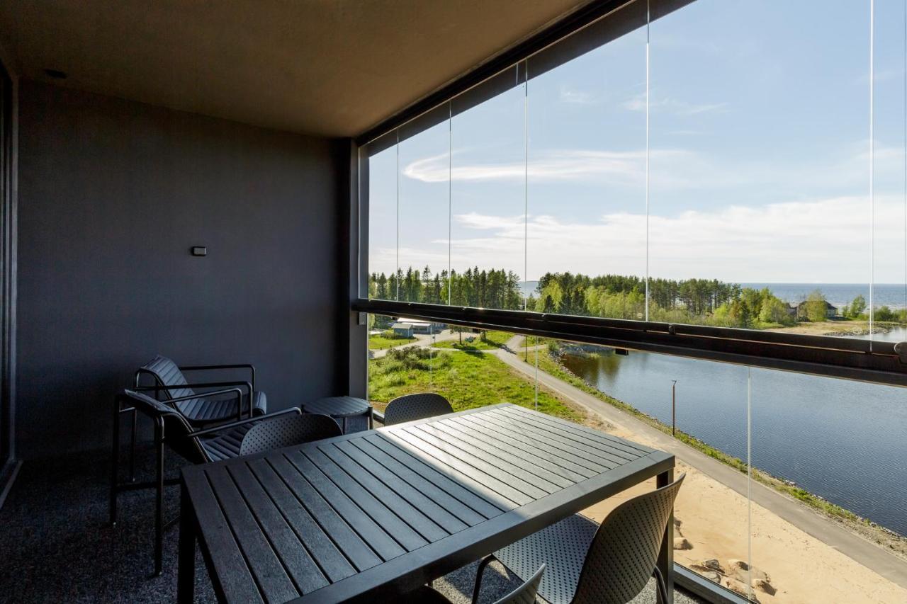 Marina Chalets Studios By Hiekka Booking - Sisaeltaeae Liinavaatteet Ja Loppusiivouksen كالايوكي الغرفة الصورة